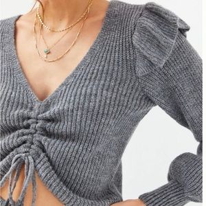 Anthropologie | Daily Practice Ruffle Knit Sweater M